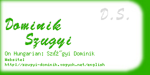 dominik szugyi business card